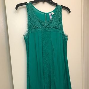 Emerald green tank style dress.